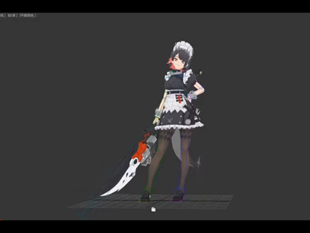 绝区零 鲨鱼妹艾莲乔 模型 贴图 bip动作 全资源-Gamedevshare 游戏开发分享